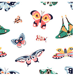 Butterflies Seamless Pattern Tropical Nature