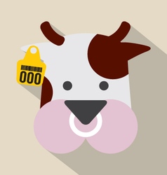 Cute Cow Head With Ear Tag