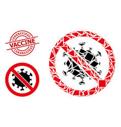 Geometric Stop Covid19 Virus Icon Mosaic