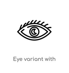 Outline Eye Variant With Enlarged Pupil Icon