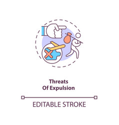 Threats Expulsion Concept Icon