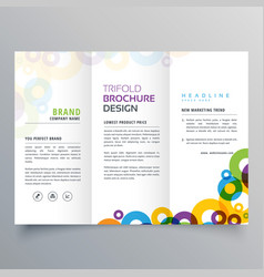 Colorful Circles Business Tri Fold Brochure