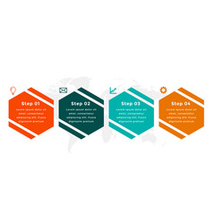 Four Steps Modern Infographic Template Design