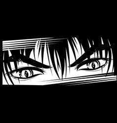 Furious Look Of A Man In Manga And Anime Style