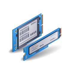 Ssd High Speed Computer Ram Memory Flat Isometric