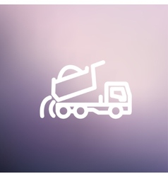 Dump Truck Thin Line Icon