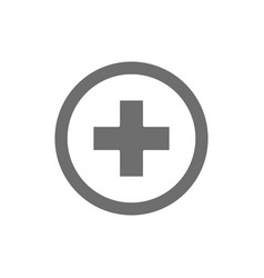 First Aid Sign Pharmacy Hospital Grey Icon