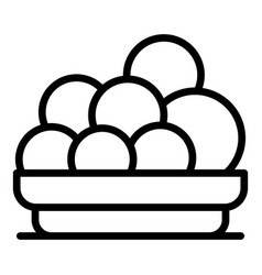 Indian Food Balls Icon Outline City India