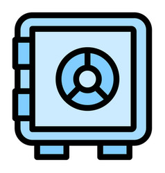 Money Safe Box Icon Flat