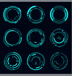 Futuristic Frame Circle Hud Interface Cyberpunk