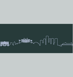 Monaco Single Line Skyline