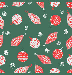 Seamless Xmass Tree Toys Pattern