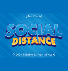 Social Distance Editable Text Effect 3 Dimension