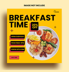 Social Media Post Design For Breakfast Food