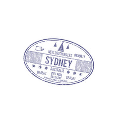 Visa Stamp To Australia Sydney Isolated Ship Sign