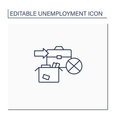 Unemployment Vacation Line Icon