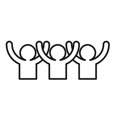 Happy Audience Icon Outline Style