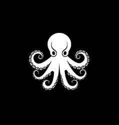 Octopus - Black And White Isolated Icon