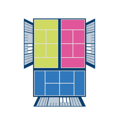 Padel Court Isolated