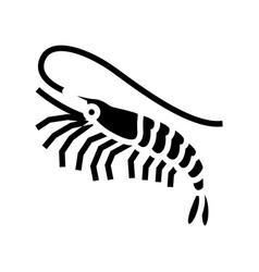 White Leg Shrimp Glyph Icon