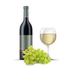 White Wine And Green Grapes