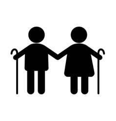 Senior Couple Icon Isolated