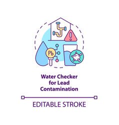 Water Checker For Lead Contamination Concept Icon