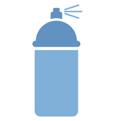 Blue Spraypaint Bottle On White Background