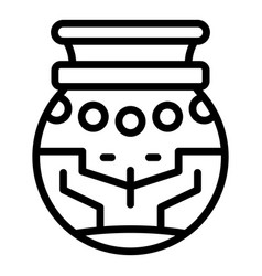 Town Vase Icon Outline India City