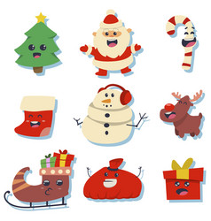 Christmas Stickers Label Tag Magnet Icon Set