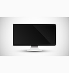 Computer Monitor With Empty Wide Angle Screen