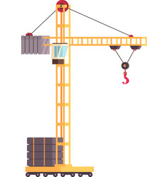 Construction Pillar Crane Composition