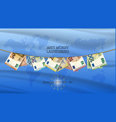 Banner With Inscriptions Anti Money Laundering