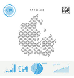 Denmark People Icon Map Stylized Silhouette