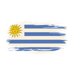 Uruguayan Flag Brush Grunge Background