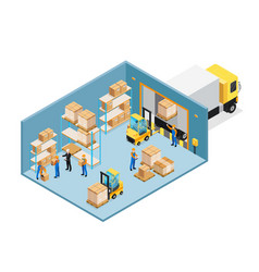 Warehouse Inside Isometric Composition