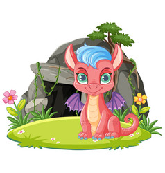 Adorable Baby Dragon In Cave