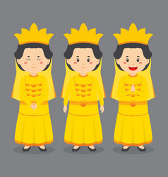 Central Sulawesi Character With Various Expression