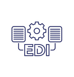 Edi Icon Electronic Data Interchange Line