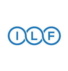 Ilf Letter Logo Design On White Background