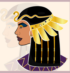 Isolated Female Pharaoh Avatar Old Egypt Icon