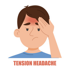 Man Suffering From The Tension Headache Isolated