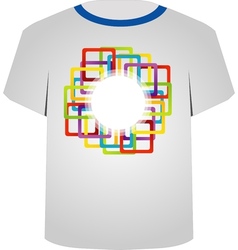 T shirt template- pixel art Royalty Free Vector Image