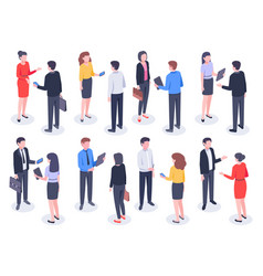 Isometric Business People Businessman Team