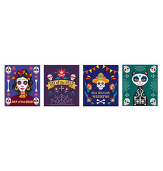 Mexican Dead Day Posters Catrina Calavera Cat