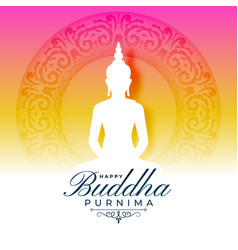 Beautiful Happy Buddha Purnima Wishes Card In