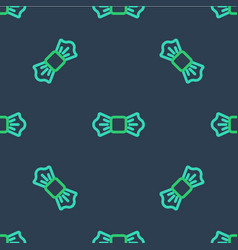 Line Bow Tie Icon Isolated Seamless Pattern