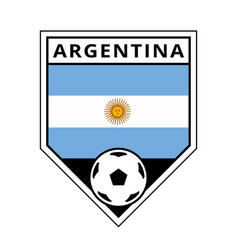 Argentina Angled Team Badge For Football