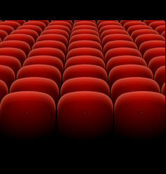 Cinema Theater Red Seats Row Set