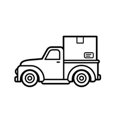 Delivery Pickup Truck With Package